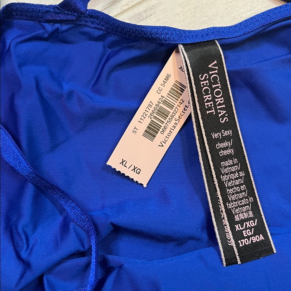 Victoria's Secret Very Sexy Blue Strappy Cheeky Panties Size XL - Picture 6 of 10